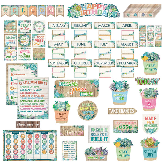 Succulents Classroom Decor Succulents Cutouts Potted Bulletin Board Decorations