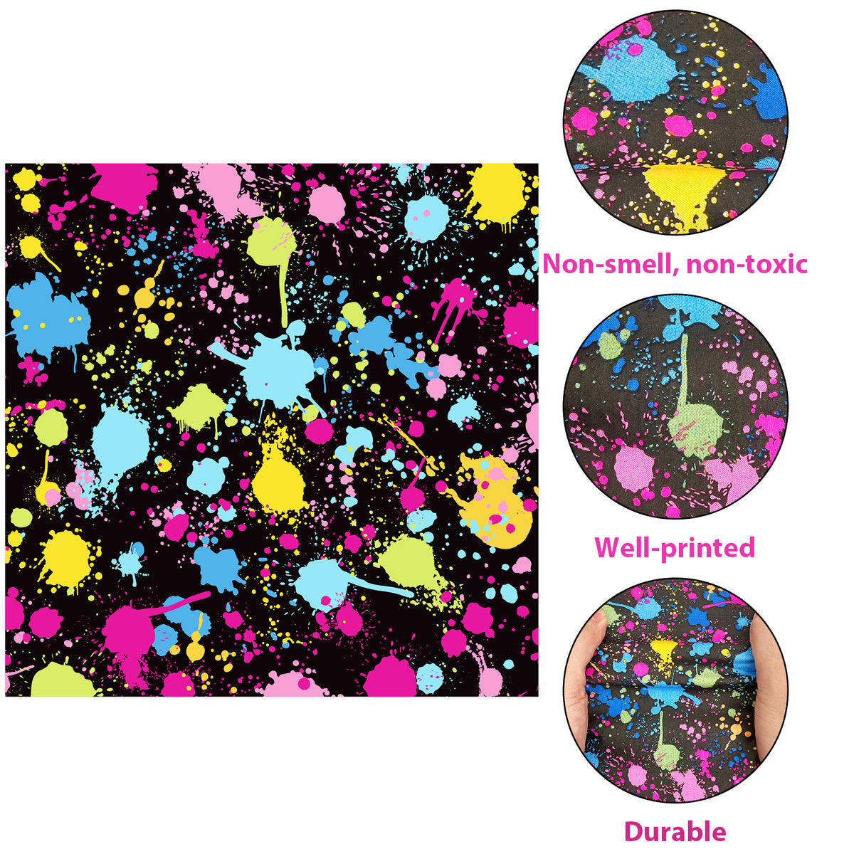 Disposable Glow Theme Party Napkins,Set of 50 Counts