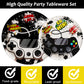 96 Pcs Video Game Party Tableware Set Paper Plate Napkin Fork 24 Guests