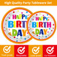 Happy Birthday Party Supplies,Plates Napkins Forks Set of 96pcs