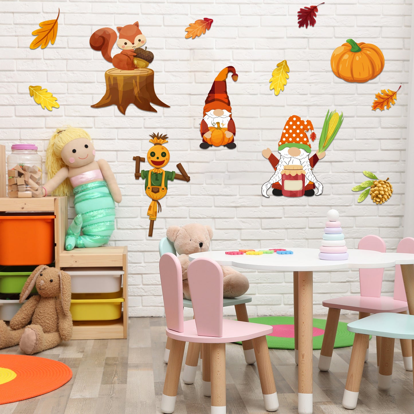 Thanksgiving Autumn Fall Bulletin Board Borders Decorations Pumpkin Patch Cutouts Paper
