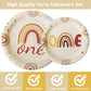 Boho Rainbow Theme Party Supplies,Plates Napkins Forks Set of 96pcs