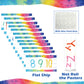 12 Pieces Alphabet Bulletin Board Strips Set Alphabet Line & Number Border Posters(Watercolor)