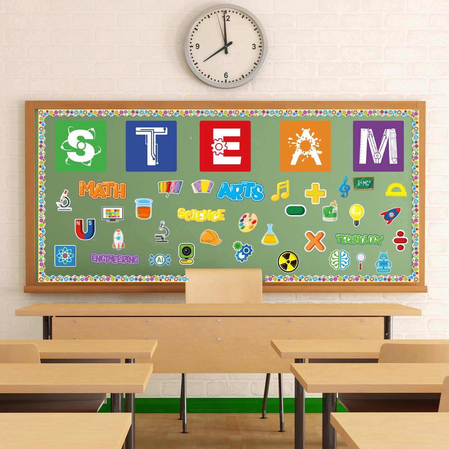 STEAM Classroom Decorations STEAM Bulletin Board Set