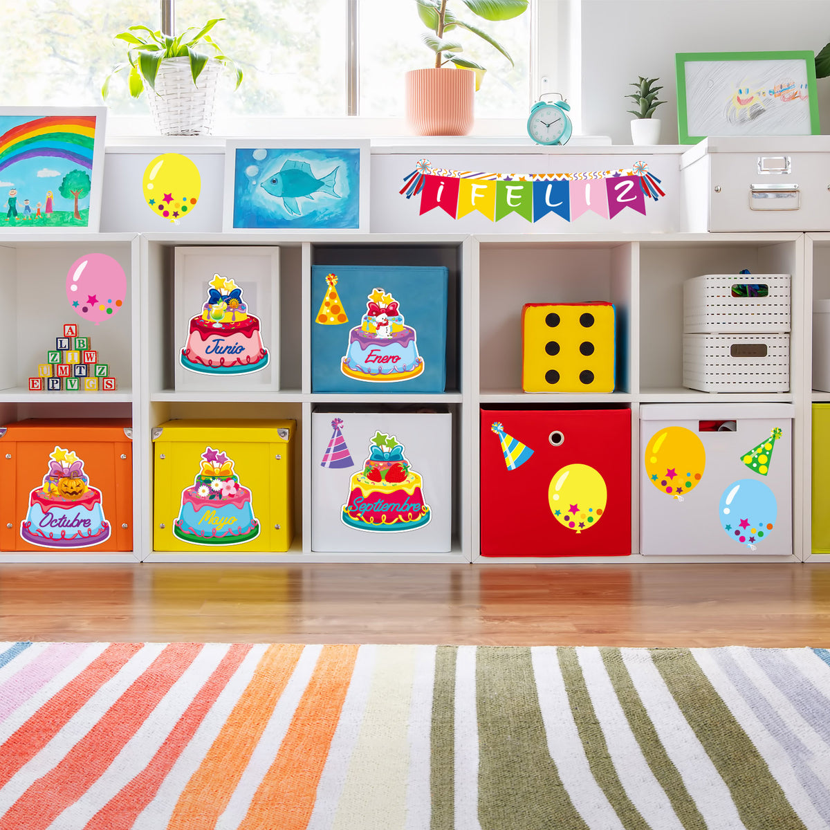 44 Pieces Spanish Happy Birthday Bulletin Board Set Birthday Bulletin Board Set Decorations