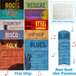 Music Genre Posters Music Bulletin Board Set-10 Pack,16 * 11inch