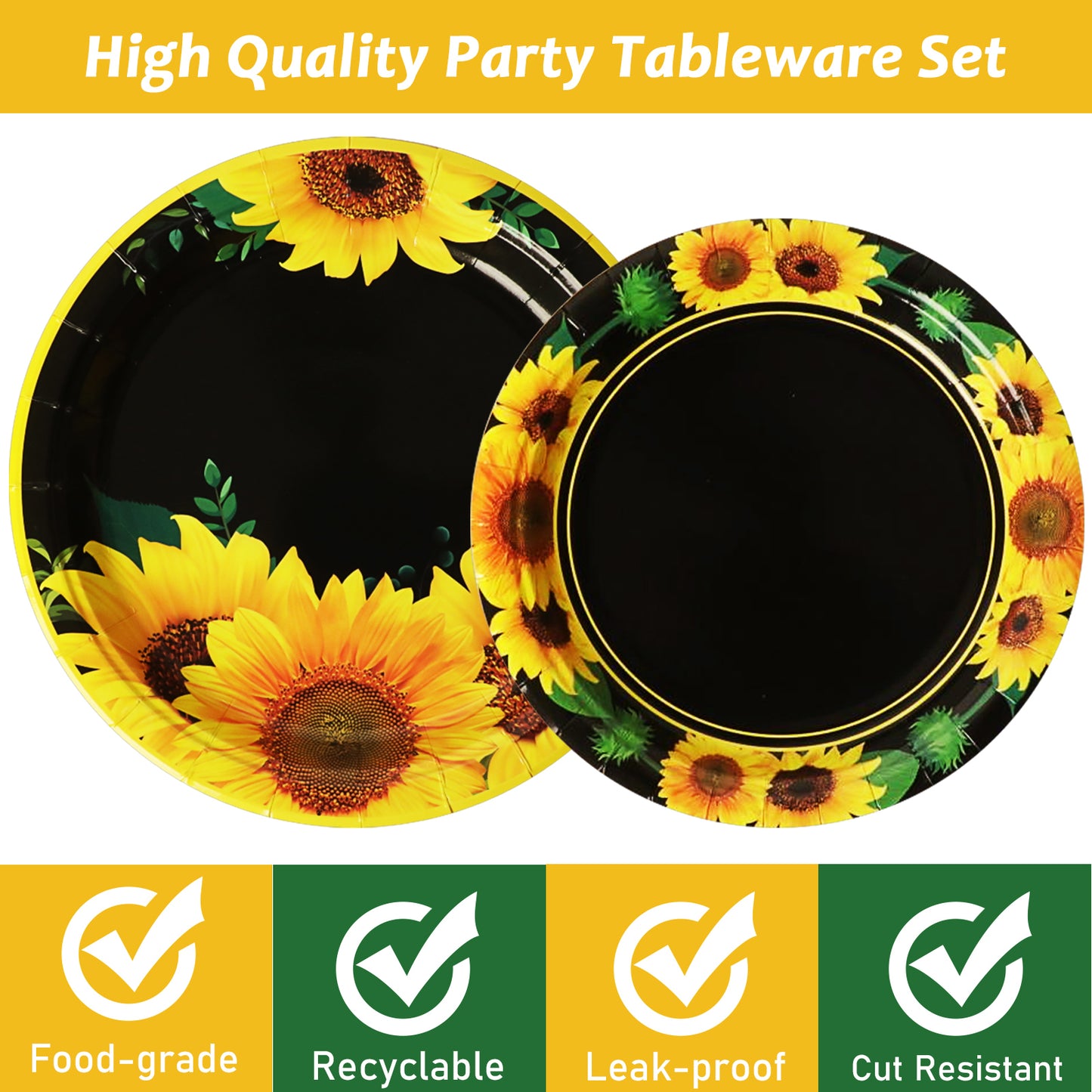 Sunflower Party Tableware set - Summer & Spring Themes