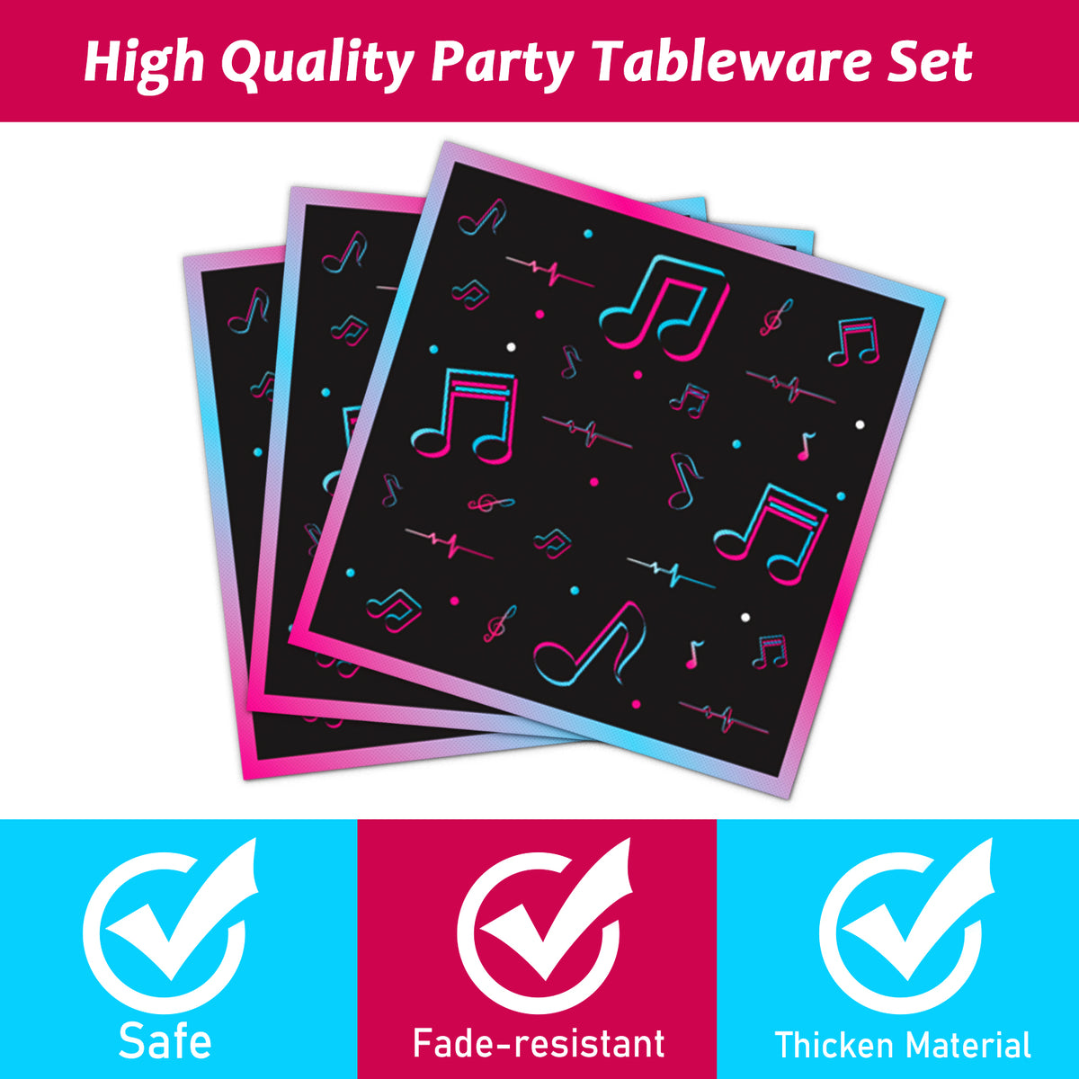 Music Party Tableware set - Music Lover party supplies