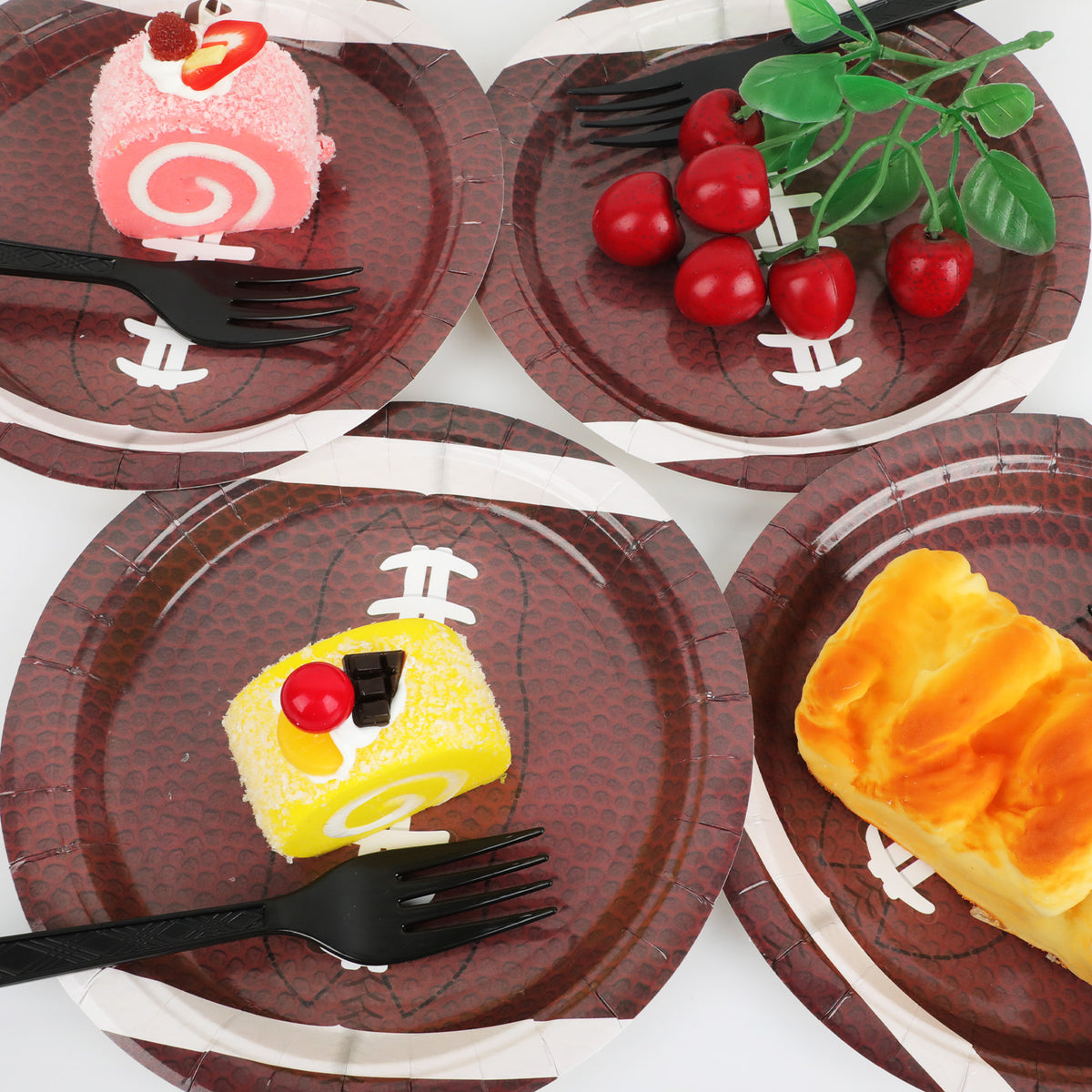 Football Plates - sports or football party Supplies - 24 counts