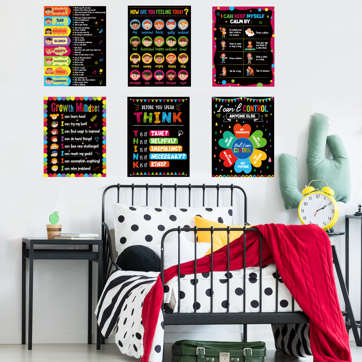 5 Pieces Feeling Management Poster Social Emotional Regulation Banner