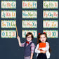 12 Pieces Alphabet Bulletin Board Strips Set Alphabet & Number Border (Succulent)