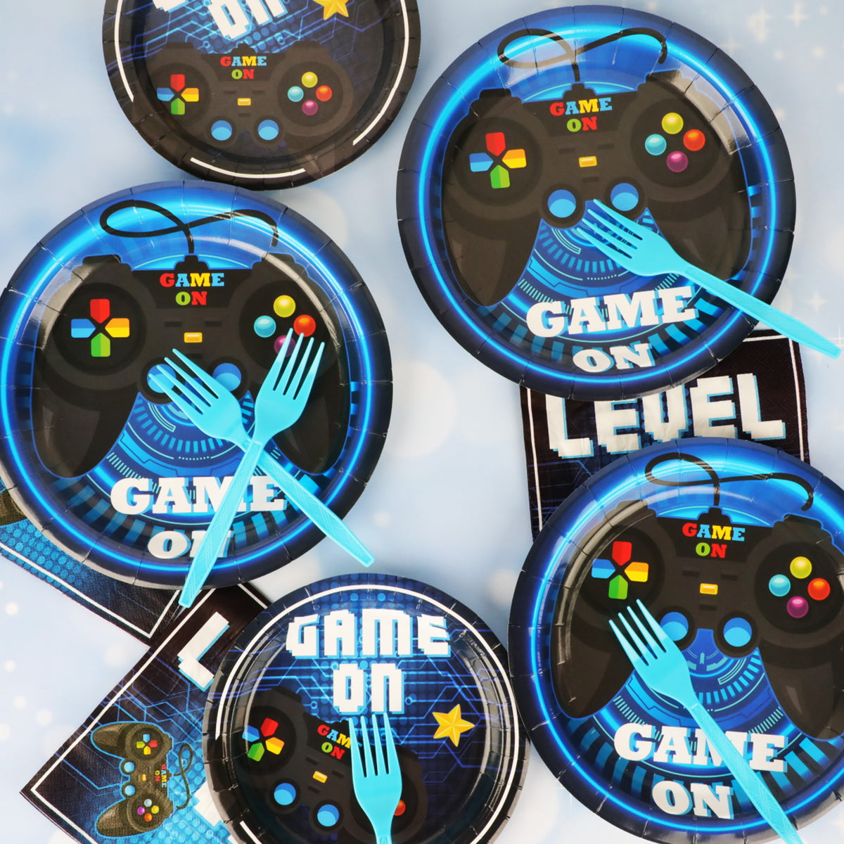 96 Pcs Video Game Party Supplies for 24 Guests
