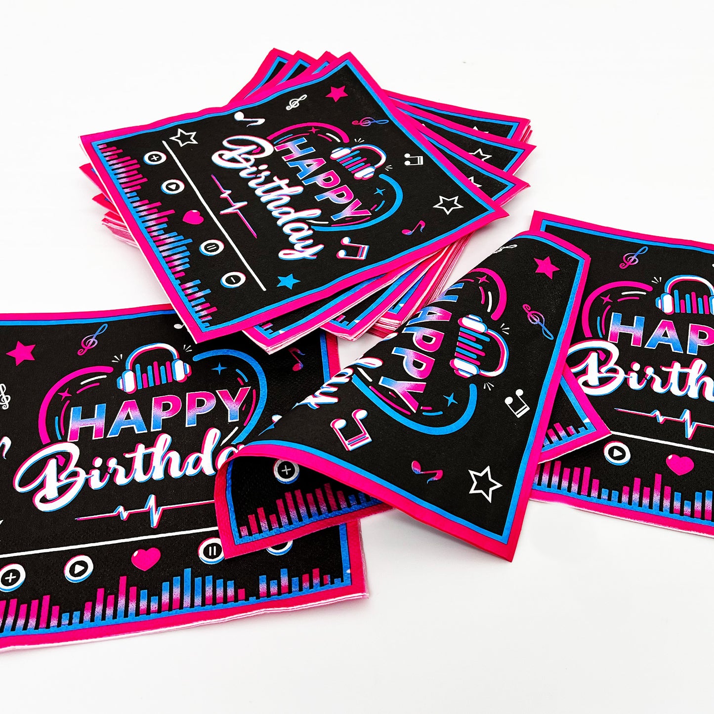 Disposable Music Theme Party Napkins,Set of 50 Counts
