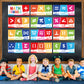 12 Pieces Educational Math Symbols Bulletin Board Strips Set