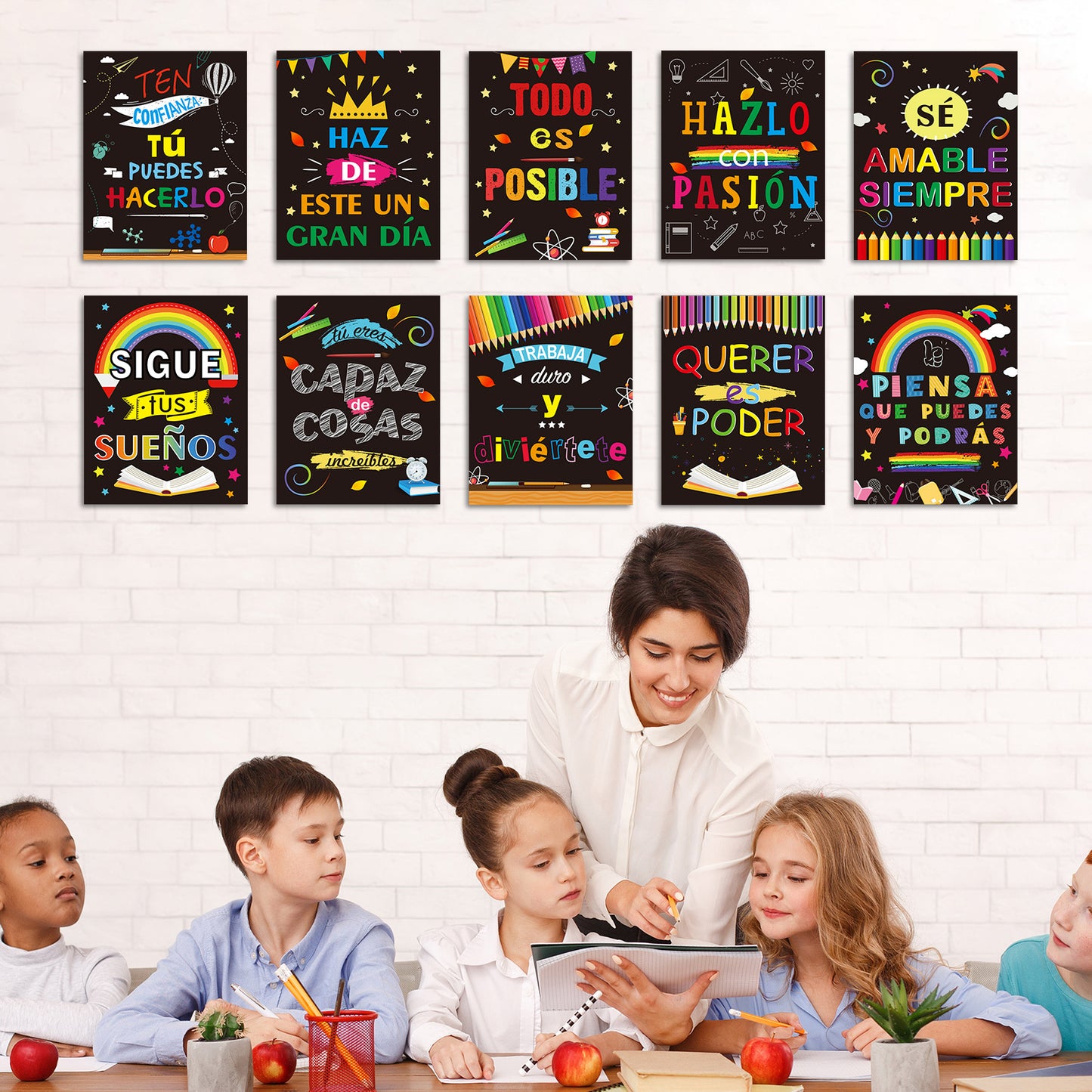 13 Pieces Bienvenidos Sign Spanish Posters