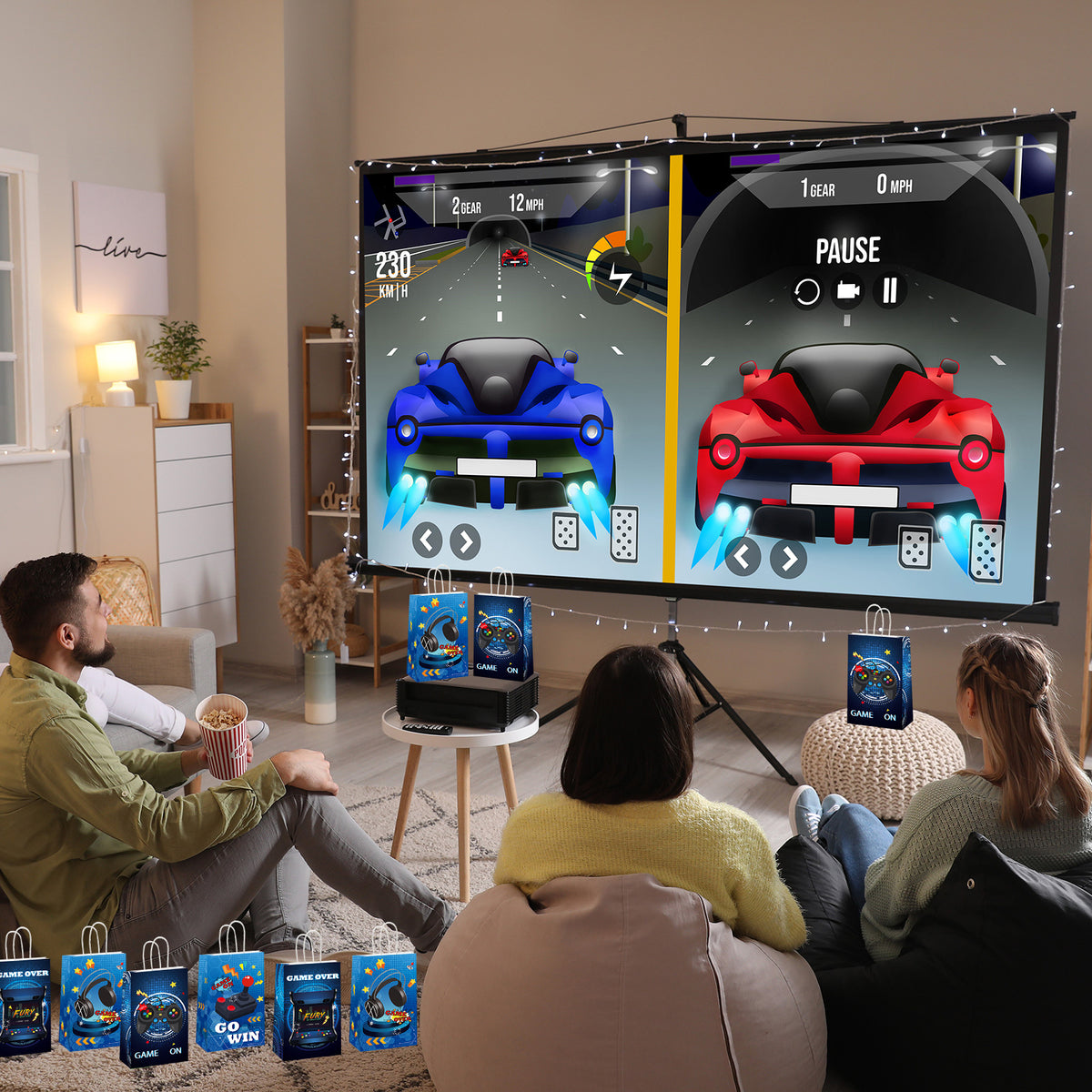 16 Pcs Video Game Party Bags Party Supplies