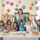 75 Pieces Flowers Cut-Outs Colorful Flowers Classroom Decoration