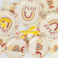 Boho Rainbow Theme Party Supplies,Plates Napkins Forks Set of 96pcs