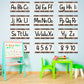 12 Pieces Alphabet Bulletin Board Strips Set Alphabet Line & Number Border Posters(Industrial Chic)