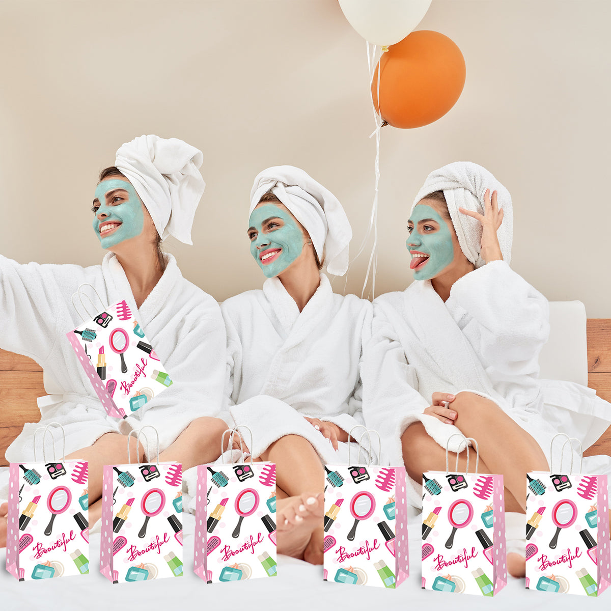 12 Pcs Spa Makeup Birthday Party Gift Bags Supplies