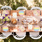 96 Pieces Rainbow Party Tableware Set Paper Plates Napkins Forks for 24 Guests