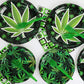 96 Pieces Weed Themed Party Tableware Set Paper Plates Napkins Forks for 24 Guests