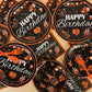 96 Pieces Whiskey Birthday Party Tableware Set Paper Plates Napkins Forks for 24 Guests