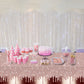 3pcs Pink Rose Golden Birthday Party Tablecloths 108 x 51 inch