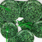 Green Leaves Theme Party Supplies,Plates Napkins Forks Set of 96pcs
