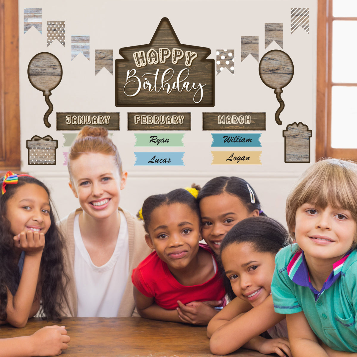 Classroom Birthday Bulletin Board Set Wall Classroom Decoration Cutouts