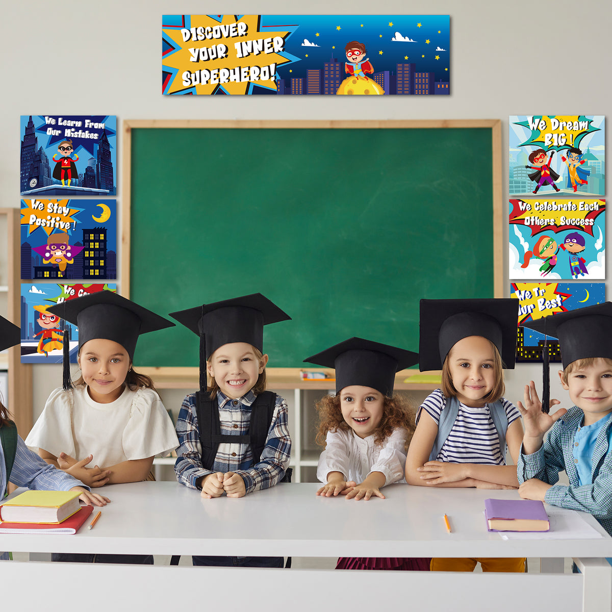 Superhero Posters Hero Classroom Bulletin Board Banner Decorations