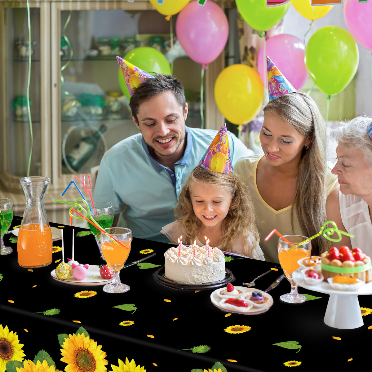 Sunflower Tablecloth - baby shower or birthday party decorations
