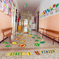 115 Pieces Alphabet and Number DIY Hopscotch Education Floor Decal Jungle Hopping Game