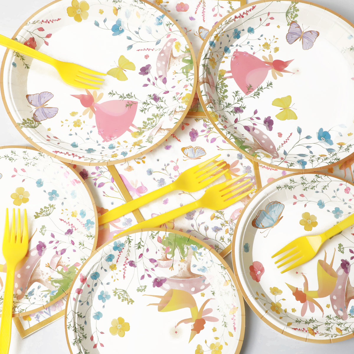 96 Pcs Talking Party Tableware Set Supplies for 24 Guests