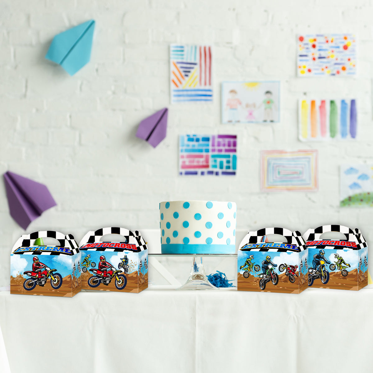 Dirt Bike Party Gift Treat Box - Motocross & Dirt Bike Themes