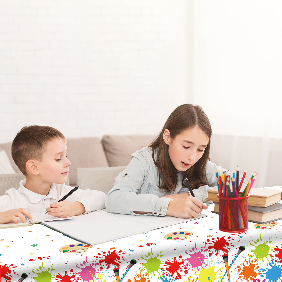 Art Paint Tablecloth Party Supplies 108 x 51 inch 1Pcs