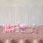 6 pcs Pink Rose Golden Birthday Party Tablecloths Supplies 54" x 108"