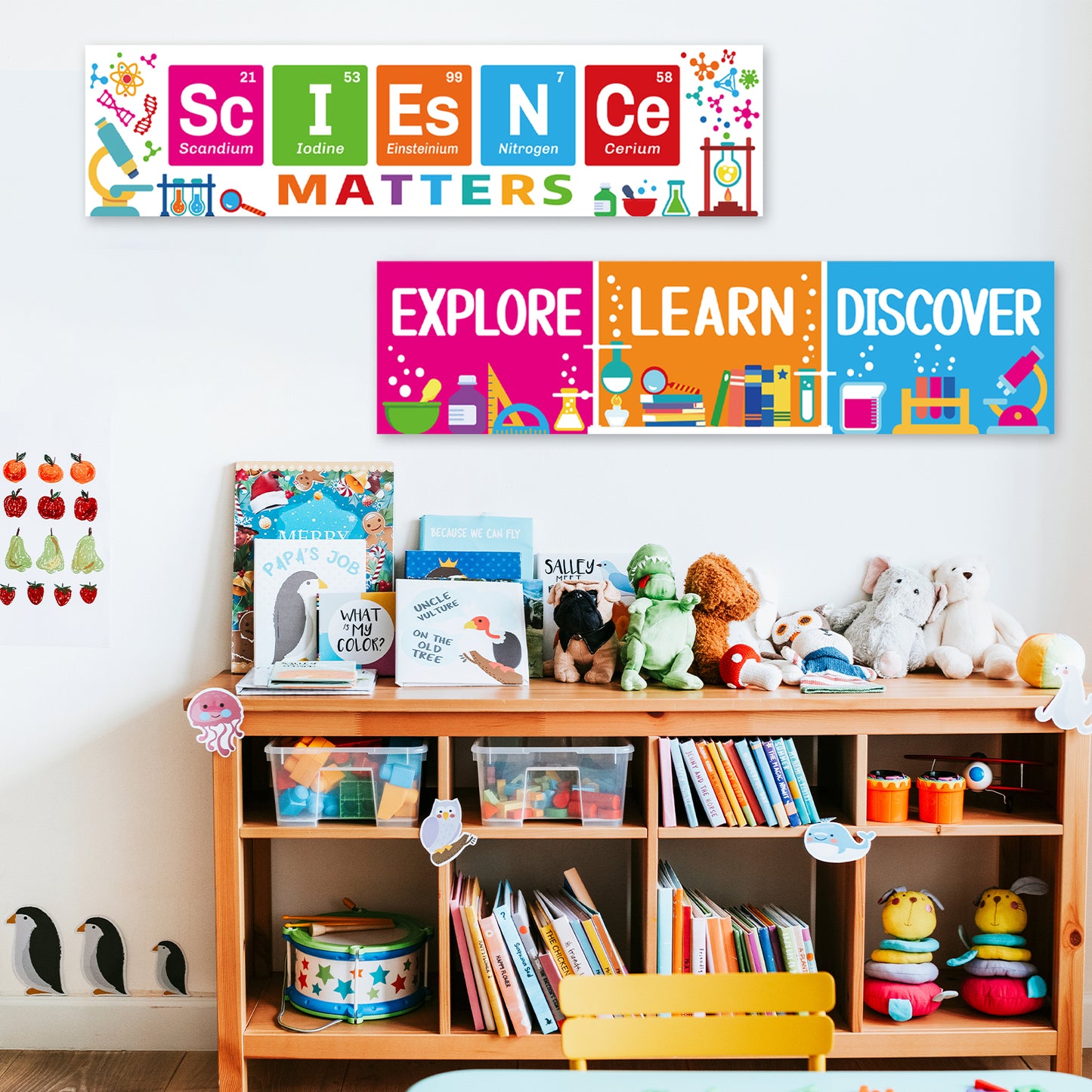 Science Matter Banners for Teachers Students Classroom Decorations -2 pack