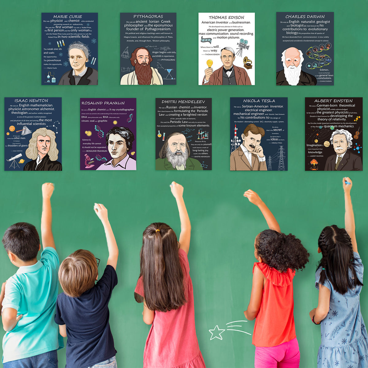 Scientists Inspirational Quote Posters Motivational Bulletin Board Decorations