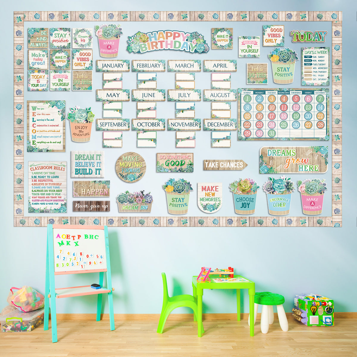 Succulents Classroom Decor Succulents Cutouts Potted Bulletin Board Decorations