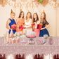 3pcs Pink Rose Golden Birthday Party Tablecloths 108 x 51 inch