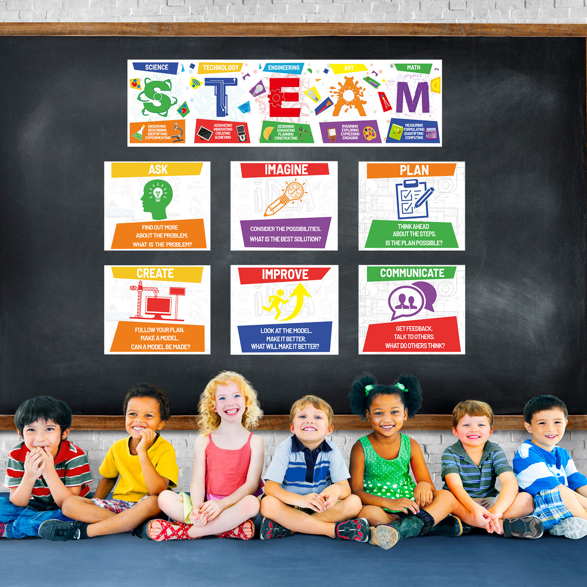 STEAM Science Posters Bulletin Board Decorations