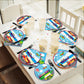 Transportation Theme Party Supplies,Plates Napkins Forks Set of 96pcs