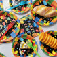 98 Pcs Building Blocks Birthday Party Supplies for 24 Guests