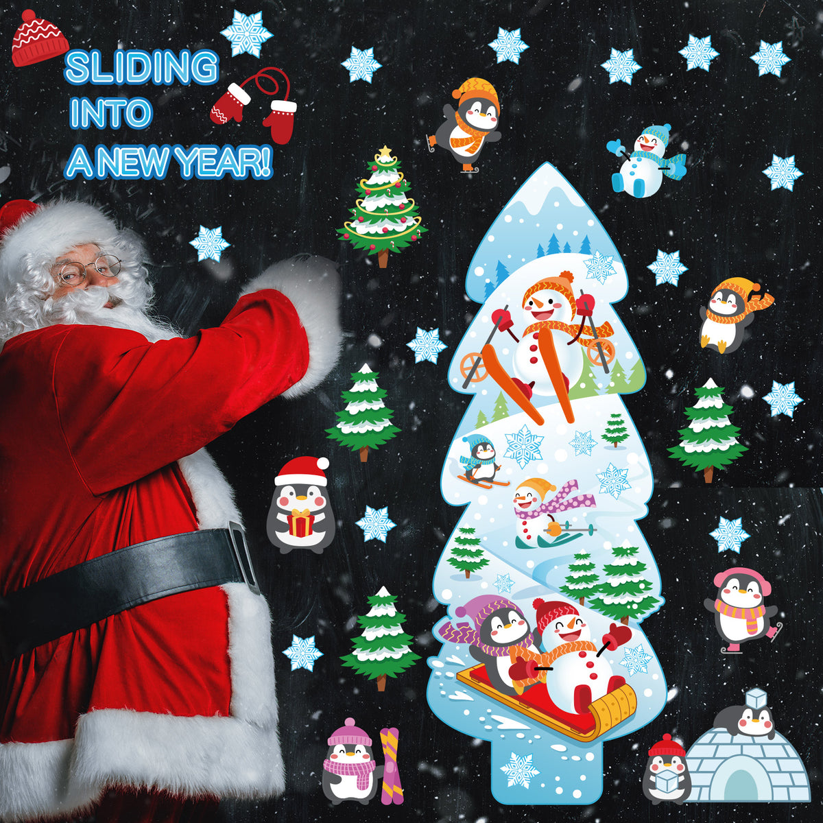 Winter Bulletin Board Decorations Sliding Into A New Year Cutouts