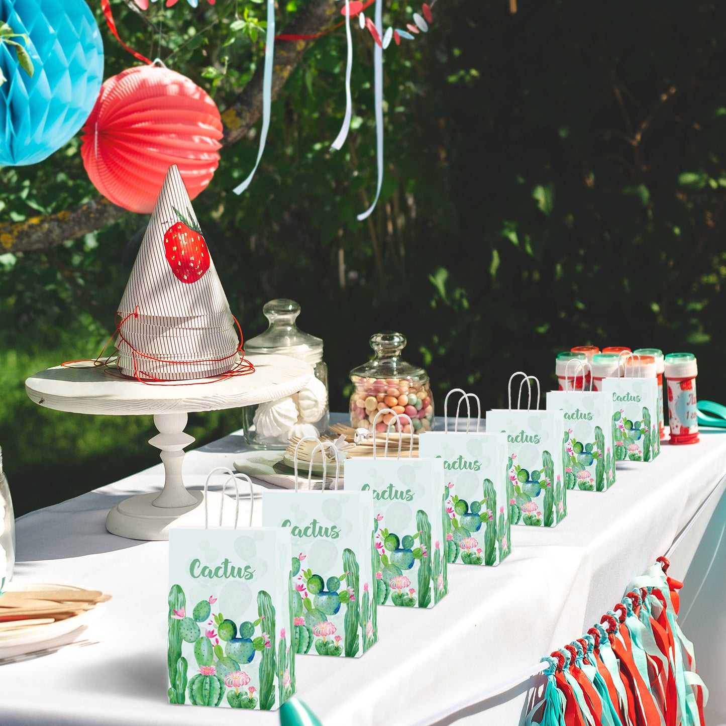 12 Pcs Cactus Party Decorations Supplies Bags