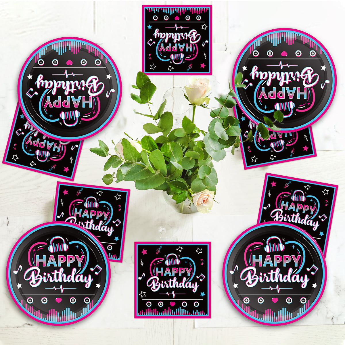 Disposable Music Theme Party Napkins,Set of 50 Counts