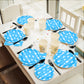 Blue Sky White Clouds Party Supplies,Plates Napkins Forks Set of 96pcs