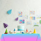 Ombre Party Plastic Tablecloth,Set of 3
