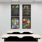 4 Pieces English Grammar Posters Educational Literary Wall Signs,16 x 11 Inch